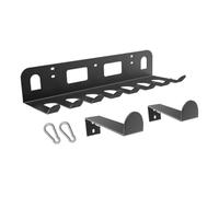 Fonowx Estante Almacenamiento para Equipos Gimnasio, Soporte Vertical para Barra Pesas, Estante Pared para Barra Gimnasio Que Ahorra Espacio