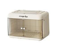 Fonowx Estante de Almacenamiento, Bandeja de Drenaje a Prueba de Polvo Extraíble, Organizador de Contenedores para El Hogar Y La Cocina, Beige