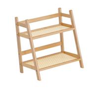 Fonowx Estante de Almacenamiento de Bambú, Portavasos de 2 Niveles para Café Y Agua en, L