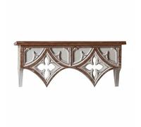 Fonowx Estante de Pared Rústico Vintage Estante Flotante Repisa Mural de Madera Maciza con Acabado Envejecido para Almacenamiento Diario y Exhibición, 40 Cm