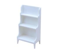 Fonowx Estantería de Almacenamiento para Casa de Muñecas, Vitrina, Miniatura a Escala 1:12, Decoración para Casa de Muñecas, Muebles para Casa de Muñecas, Es, Blanco