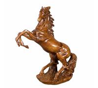 Fonowx Estatua de Caballo de Resina Figura Escultura Adorno Ornamentación Superficie Lisa Que Aporta Sofisticación y Estilo Contemporáneo Adecuada para Hogar, Dorado