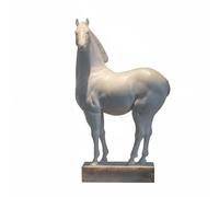 Fonowx Estatua de Escritorio Caballo Escultura Figura Adorno de Resina Sintética con Inspiración Oriental y Líneas Suaves Adecuada para Oficina Sala de Estar, Color to 1, M