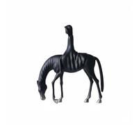 Fonowx Estatua Decorativa Escultura de Mujer Figura Ecuestre Adorno de Mesa Pieza Moderna en Aleación Pintada Estilo Galería y Presencia Serena Adecuada para, Black