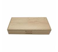 Fonowx Estuche para Cañas de Fagot Estuche Caja Organizador Portacañas Soporte de 22 Ranuras de Madera Maple con Forro de Franela Protección Estable y Cierre