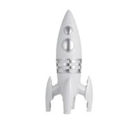 Fonowx Figura Cohete Compacta Adorno | corativa, Escultura Cohete, Tridimensional, para Salón, Oficina, Entusiastas, Plateado