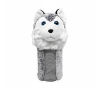 Fonowx Funda para Palo de Golf Cubierta Cabezal Cartoon Perro Suave Elástica Protección contra Golpes Lavable Práctica Adecuada para Campo Práctica Partidos Golf, Husky Gris+Blanco