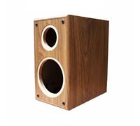 Fonowx Gabinete de Altavoz de Madera para Altavoces Cajón Acústico con Puerto de Envolvente para Proyecto de Audio Soporte para Configuración Personal Estudio Taller Dormitorio, Nogal