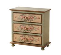 Fonowx Gabinete Mini con Cajones Mueble Organizador Archivador con Diseño Rústico Envejecido y Tiradores Redondos Suaves Madera Maciza y Formato de Adecuado