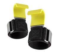 Fonowx Gancho para Levantamiento de Pesas de 2 Piezas con Correas Acolchadas para La Muñeca. Diseño Curvo para Un Agarre Cómodo. Ideal para Peso Y Lev, Amarillo
