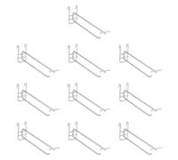 Fonowx Ganchos de Pared Tipo Rejilla, 10 Unidades, Organizador de Pared, Expositor de Almacenamiento de Metal, Ganchos para Paneles de Pared Tipo Rejilla Par, 20 CentÍmetros
