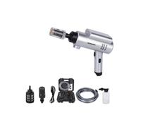 Fonowx Hidrolavadora con Bomba Agua Multifunción Hidrolavadora con Pistola Pulverizadora Inalámbrico Pistola Agua Botella Jabón para Viajes, 18 V, Gris