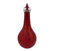 Fonowx Jarrón de Resina Estatuilla Decorativa Ornamento Figura de Pollo Florero con Detalles y Presencia Distintiva para Sala de Estar Escritorio Decoración de Mesa, Rojo, 7 7 20CM