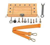Fonowx Juego de Destornillador Set Herramientas Madera Tablero Llave Portátil Desarrollo Coordinación Manual Adecuado para Niños Pequeños Aprendizaje en