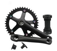 Fonowx Juego de para Bicicleta 44T Conjunto de s y Eje Pedalier Aleación de Aluminio Rigidez y Peso Bajo Pedaleo Eficiente Adecuado para Entreno y Competición