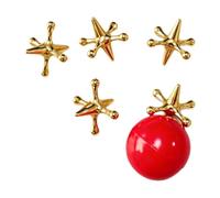 Fonowx Juego Mesa Jacks, Juegos Mesa clásicos, Juguetes, Juegos para niños para Rellenar Bolsas Regalos, 6 Piezas de Oro