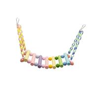 Fonowx Juguete de Columpio para pájaros Colorido, Escalera de Madera para trepar, fácil de Instalar, Jaula para Mascotas, Puente para Loros, Estante de pie