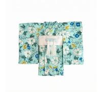 Fonowx Kimono Muñeca Traje Ropa Tradición Estilo Japonés Confección en Tejido Estampado para Exhibición Colección Decoración Escala , Menta con Flores Blancas
