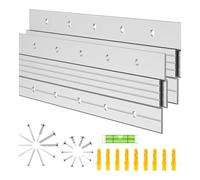 Fonowx Kit de 2 Piezas de Soportes de Montaje en Pared con Clips de Aleación de Aluminio Y de Fijación Tipo Listón Francés, con Nivel Incorporado, Ap, 12inch