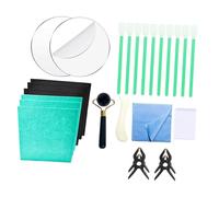 Fonowx Kit de Limpieza para Cromos, Tapetes, Toallitas, Láminas Acrílicas,