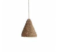 Fonowx Lámpara Colgante Artesanal Tejida Pantalla Bohemia Pantalla Difusor de Luz Que Aporta Profundidad y Ambiente Acogedor a la Iluminación Adecuada para, 20 20cm