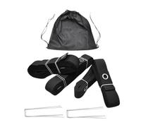 Fonowx Líneas de Voleibol de Playa, Líneas de Entrenamiento en Campo, Kit de Marcadores de Cancha Portátiles para Deportes Al Aire Libre Y Césped, Negro