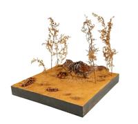 Fonowx Material de Manualidades Estacionales Kit de Escenografía Diorama Base Terreno Maqueta Árboles Elementos Vegetación Mixto con Detalles de Roca con, Escena De Tierra Salvaje