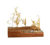 Fonowx Material de Manualidades Estacionales Kit de Escenografía Diorama Base Terreno Maqueta Árboles Elementos Vegetación Mixto con Detalles de Roca con, Escena De Otoño Nórdico