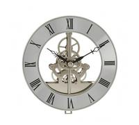 Fonowx Mecanismo de Reloj Módulo para Reloj de Pared Kit de Reemplazo Engranajes Visibles Diseño con Números Manecillas Negras Adecuado para Decoración del, Silver, Style to 4