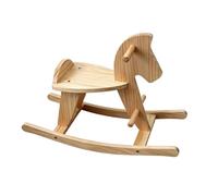 Fonowx Mecedora Infantil Caballo de Madera Juguete de Balanceo Sillita Balancín Asiento Estable Fabricada en Madera Visible y Acabado Liso con Balancines