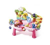 Fonowx Mesa de Agua para Niños Mesa Infantil Mesa Acuática con Arco y Canales para Verter y Guiar el Agua Adecuada para Patio Jardín Sala, Rosa