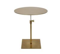 Fonowx Mesa de Apoyo Modificable y Base Cuadrada Firme para Ofrecer una Solución Práctica Que Ahorra Espacio y Se Perfectamente con Decoración Sencilla, Dorado, Redondo
