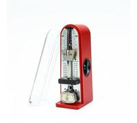Fonowx Metrónomo Mecánico de Precisión con Ajuste Amplio de Tempo Accesorio Musical Fundamental Temporizador Manual y Dispositivo Mini Adecuado para Práctica Diaria Sesiones de Ensayo, Rojo