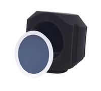 Fonowx Micrófono Filtro de Esponja Acústica Paraviento Refiltrante Portátil Antirruido para Utilizar en Grabaciones Radios Actuaciones en Exterior Ap, Azul