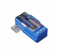 Fonowx Miniatura Caja de Lápices Estuche Escolar Caja de Almacenamiento Set de Papelería Compartimentos Transparentes para Organización de Mini Útiles, Azul