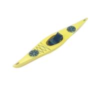 Fonowx Modelo de Kayak a Escala 1/64, Adorno Decorativo de Simulación, Colección de Juguetes para Mesa de Arena, Modelo de Barco para Escena de Bricolaje, Pa, Amarillo