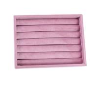 Fonowx Organizador de Joyas, Contenedores de Almacenamiento de Joyas, Cajón de Joyería de Terciopelo, Accesorios de Exhibición de Joyería para Mujeres, Bandeja de Anillos Rosa, Individual