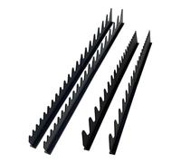 Fonowx Organizador de Llaves con Riel en Forma de V, Práctico Estante para Guardar Herramientas, Estante para Guardar Llaves, negro largo y corto