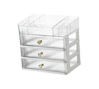 Fonowx Organizador de Maquillaje para Encimera, Soporte para Brochas de Maquillaje, Estuche Organizador para Baño, Estuche de Maquillaje para Armario, transparente de 4 niveles