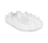 Fonowx Organizador Giratorio para Estante de Refrigerador, Bandeja de Almacenamiento Giratoria de PET Antideslizante para Ahorrar Espacio, Ideal para Organiz, Claro, tal como se describe