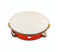 Fonowx Pandereta Infantil Pandereta Manual Instrumento de Percusión Forma Clásica Material Combinado Resistente Fácil de Sostener Adecuada para Ensayo de, 10 Pulgadas