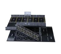 Fonowx Parking Lot Diorama Miniatura Micro Paisaje Modelo Escenario Ornamento Caja Almacenamiento Organizadora para Carros de Colección en Material P, Style B