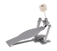 Fonowx Pedal de Bombo Individual con Estructura de Aluminio, Mecanismo de Cadena Simple, Piezas de Repuesto Resistentes, Pedal Antideslizante para Clases de, Plata, como se describe