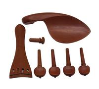 Fonowx Perilla de Soporte de Mástil para Violín Conjunto Accesorios Piezas Reemplazo Clavijas Botón Madera de Jujube Artesanal Ajuste Cómodo Adecuada para Montaje Restauración Mantenimiento Músicos