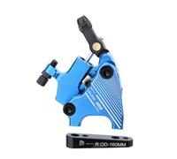 Fonowx Pinza de Freno de Bicicleta Hidráulica de Disco con Pistón de Doble Cámara Cuerpo Rígido de Aleación y Adaptador de Montaje Plano para Integración, Azul, 140/160mm