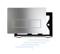 Fonowx Placa de Descarga para Inodoro Suspendido Panel de Botón Doble Tapa de Cisterna Oculta Botón de Descarga Acabado Moderno y Acceso Frontal Cómodo, Blanco
