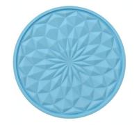 Fonowx Posavasos para Coche Posavasos Automotriz Alfombrilla Antideslizante Protector de Portavasos Tapete Redondo PVC Superficie Geométrica Adecuado para, Azul Claro