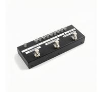 Fonowx Processor Pedal de Bajo Multiefectos Procesador de Audio Emulador de Amplificador Compresor Chorus Carcasa Rectangular de Aluminio Control de, Negro