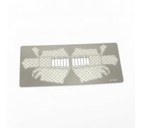 Fonowx Protector de Parachoques para RC Crawler Guardabarros Defensa Placa Frontal Acero Inoxidable Corte Espejo Apertura Rectangular Estética Blindada, Plata, Rejilla Vertical
