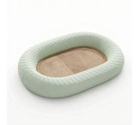 Fonowx Rascador para Gatos Cama Sofá Refugio Gatera Cuna Mascota con Superficie Tejida para Arañar y Borde Acolchado Adecuado para Protección de Sofás Suelos y Rincones del Hogar, Verde Haba De Hielo